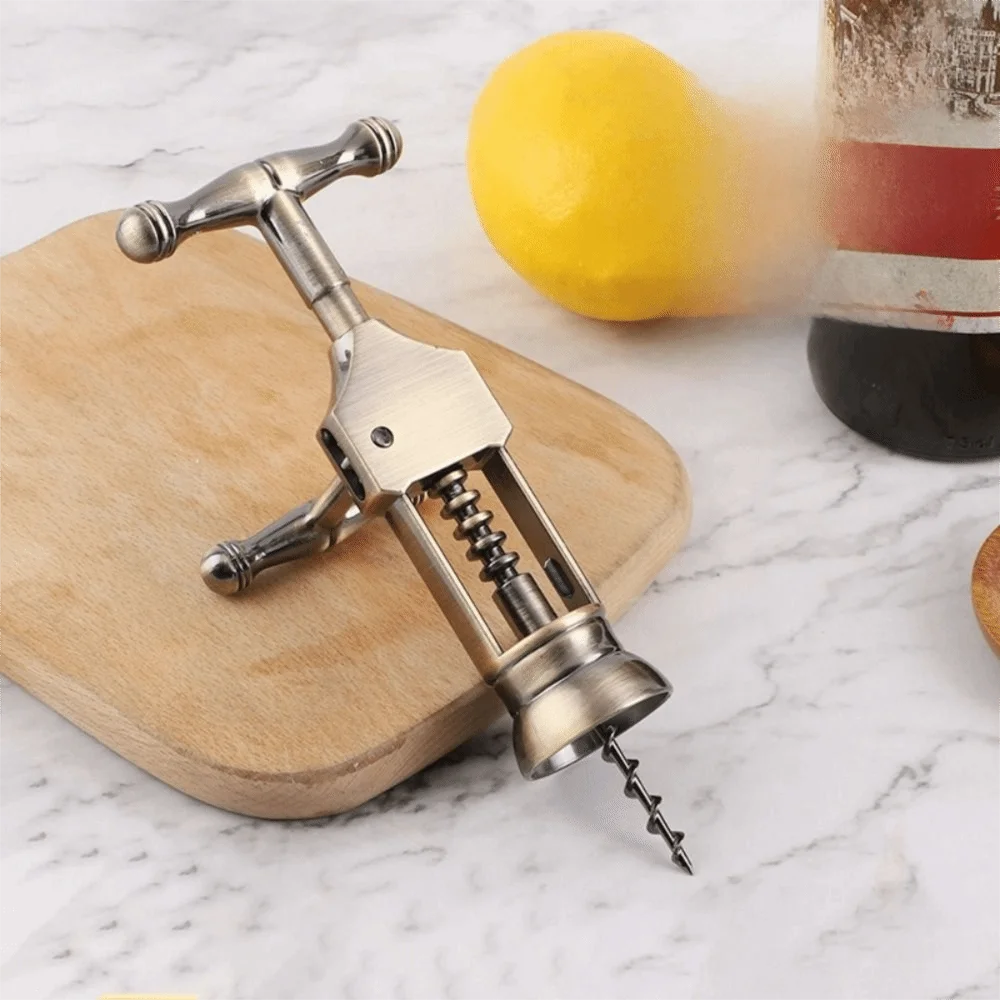 Faucet Design Zinc Alloy Corkscrew Corrosion-resistant Non-deforming Cork Puller Comfortable Handle Vintage Wine Bottle Opener - view 4