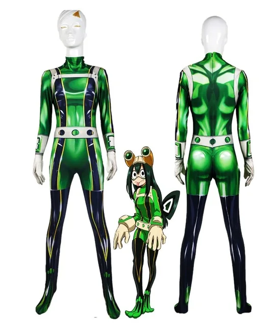 Myhero Academia Froppy Tsuyu Asui Halloween Cosplay Kostüm Zentai Anzug Frauen Mädchen Body suits Kinder Erwachsene