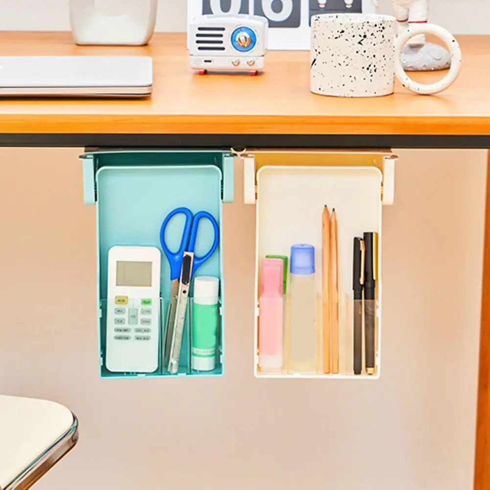 Storage Box Hidden Storage Box Effortlessly Organize Workspace with Strong Load-bearing under Desk Storage Drawers Simple