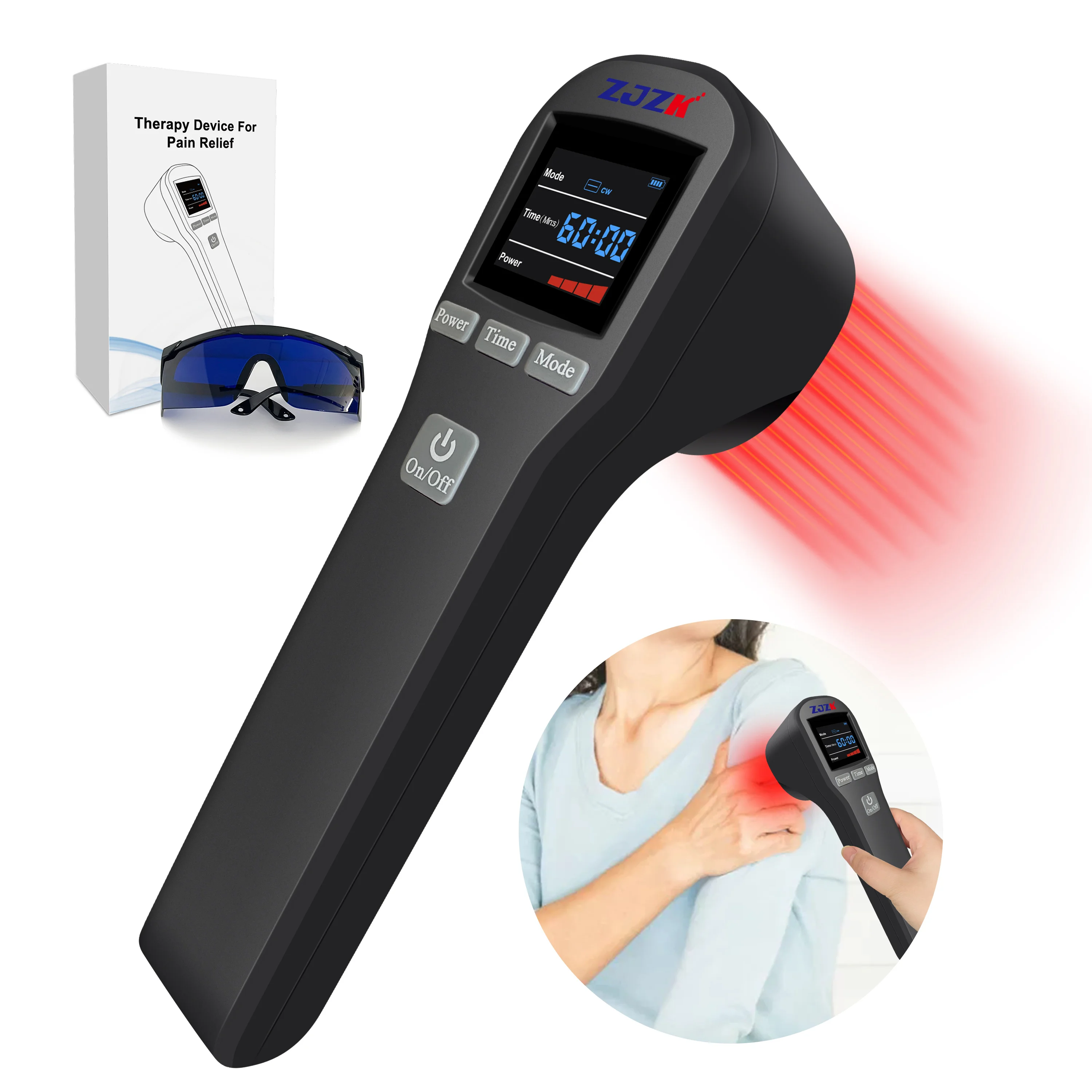 ZJZK 880mW Laser Joint Therapy Near Me 650nmX16Diodes+808nmX4Diodes Diode At Home For Pain Tendonitis rheumatoid arthritis