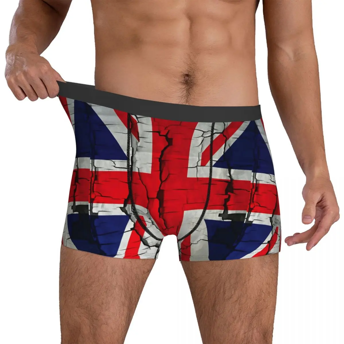 

British English Flag Underwear Male Shorts Briefs Comfortable Trunk Trenky Customs Plus Size Underpants