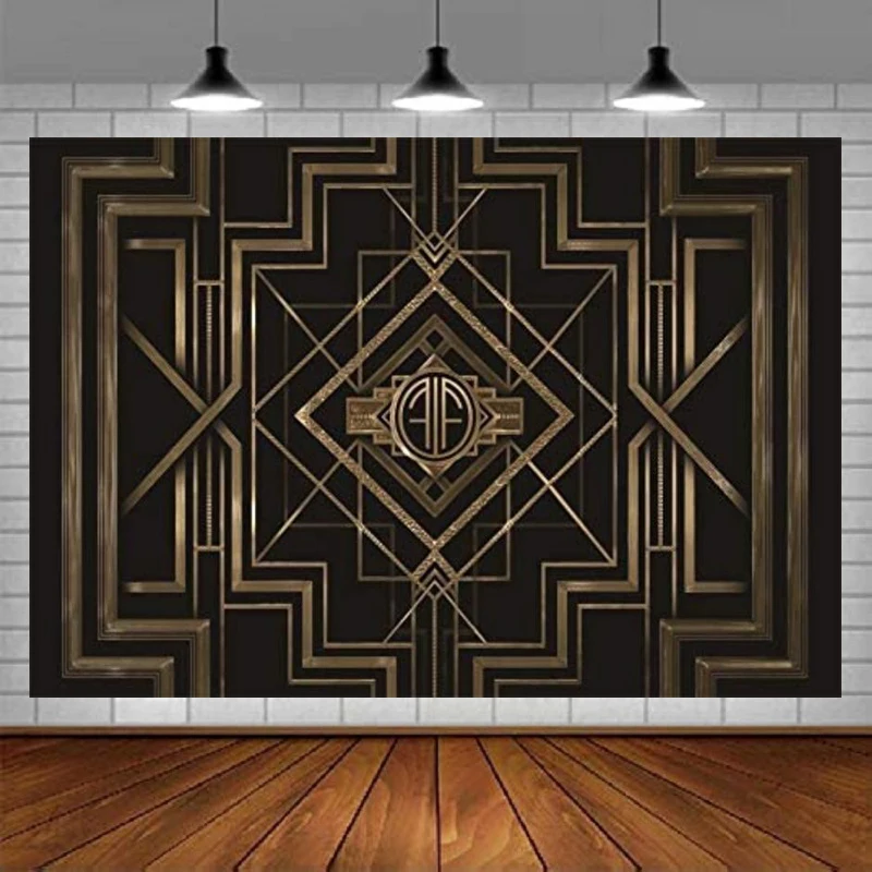 

Photography Backdrops Black And Golden Retro Texture Background Luxury Crazy Carnival Happy Birthday Party Portrait Photo Studio