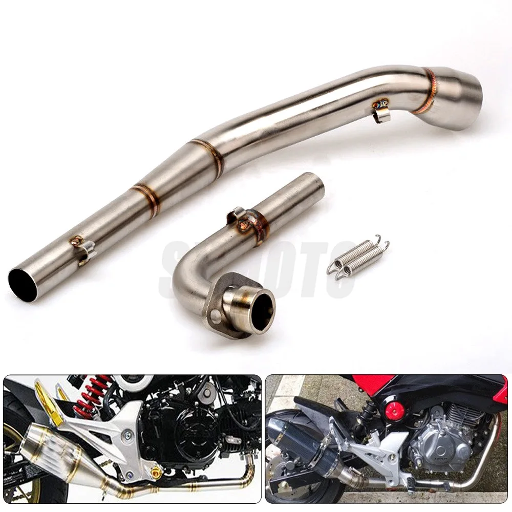 

For Honda MSX 125 / Grom 2013 2014 2015 MSX125 Motorcycle Exhaust Muffler Middle and Front Link Pipe Full System Slip-on