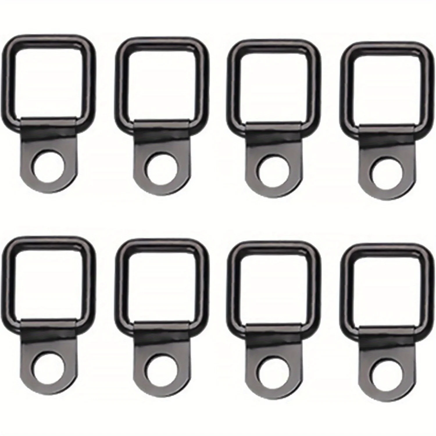 8pcs D Shape Pull Hook Tie Down Anchor Ring for JEEP Off-Road Roof Screw D-Shaped Pull Rings, for Wrangler Screw Pull Buckles