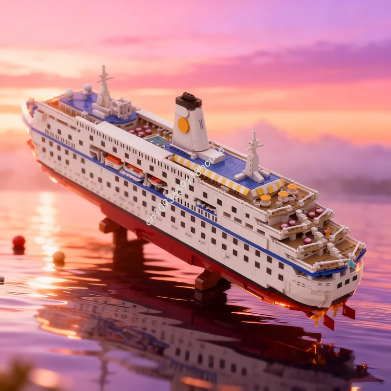 

6145pcs MOC Ocean Cruise Ship Boated Model Building Blocks Architecture Assemble Christmas Gifts Idea Education Toy Brick Kids
