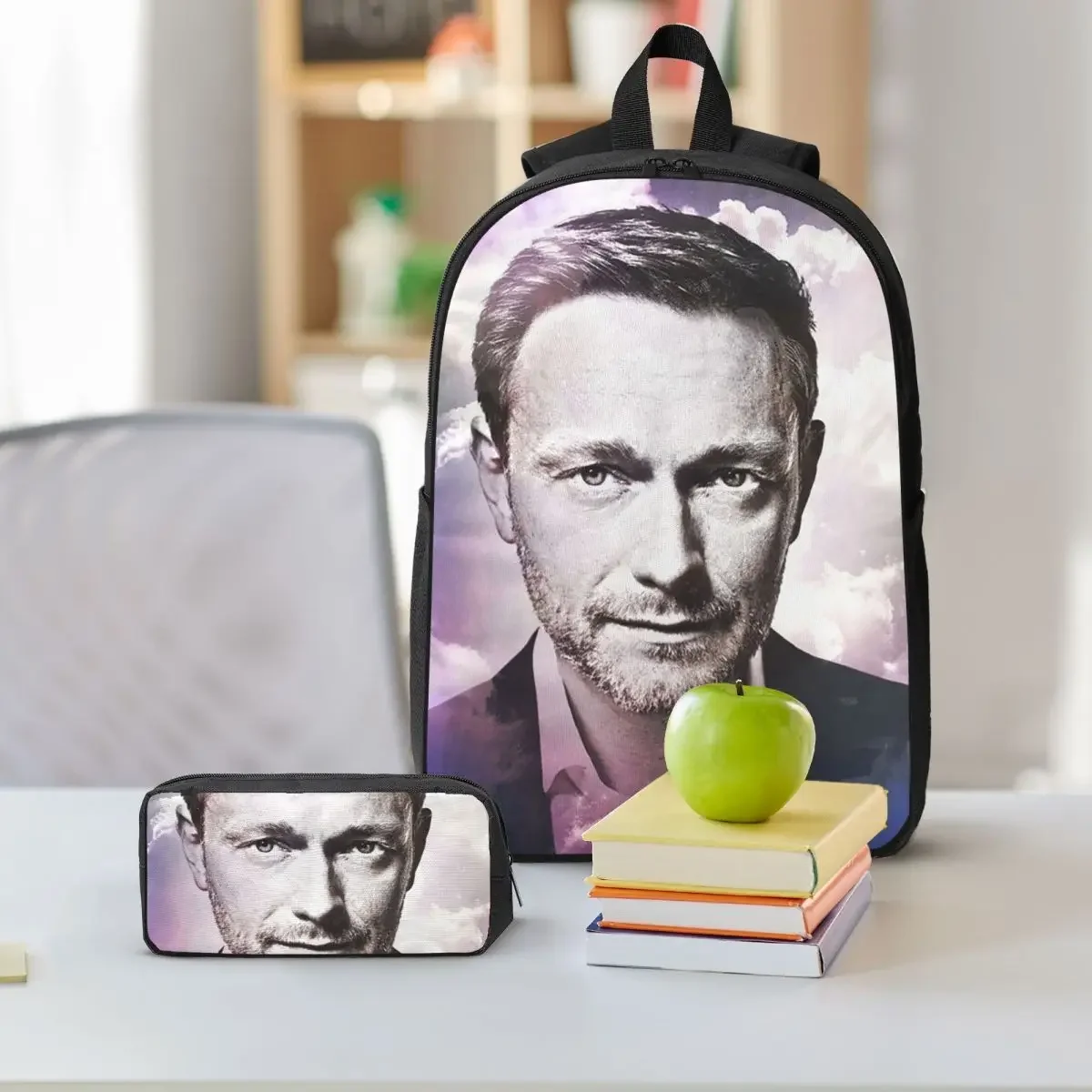 Legend Christian Lindner Minister Of Finance Backpack Student BookBag School Bag Shoulder Bags 3ps Lunch Bag Pencil Case