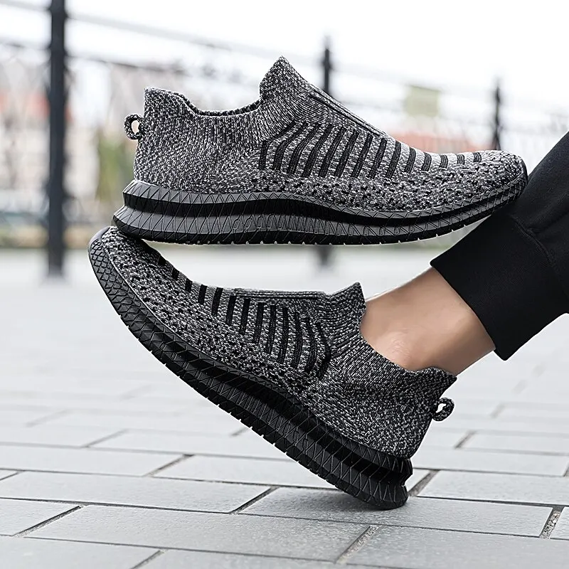 Męskie buty Oddychające męskie trampki Wygodne buty do biegania Tenis Outdoor Slip On Walking Sneakers Sock Jogging Shoes