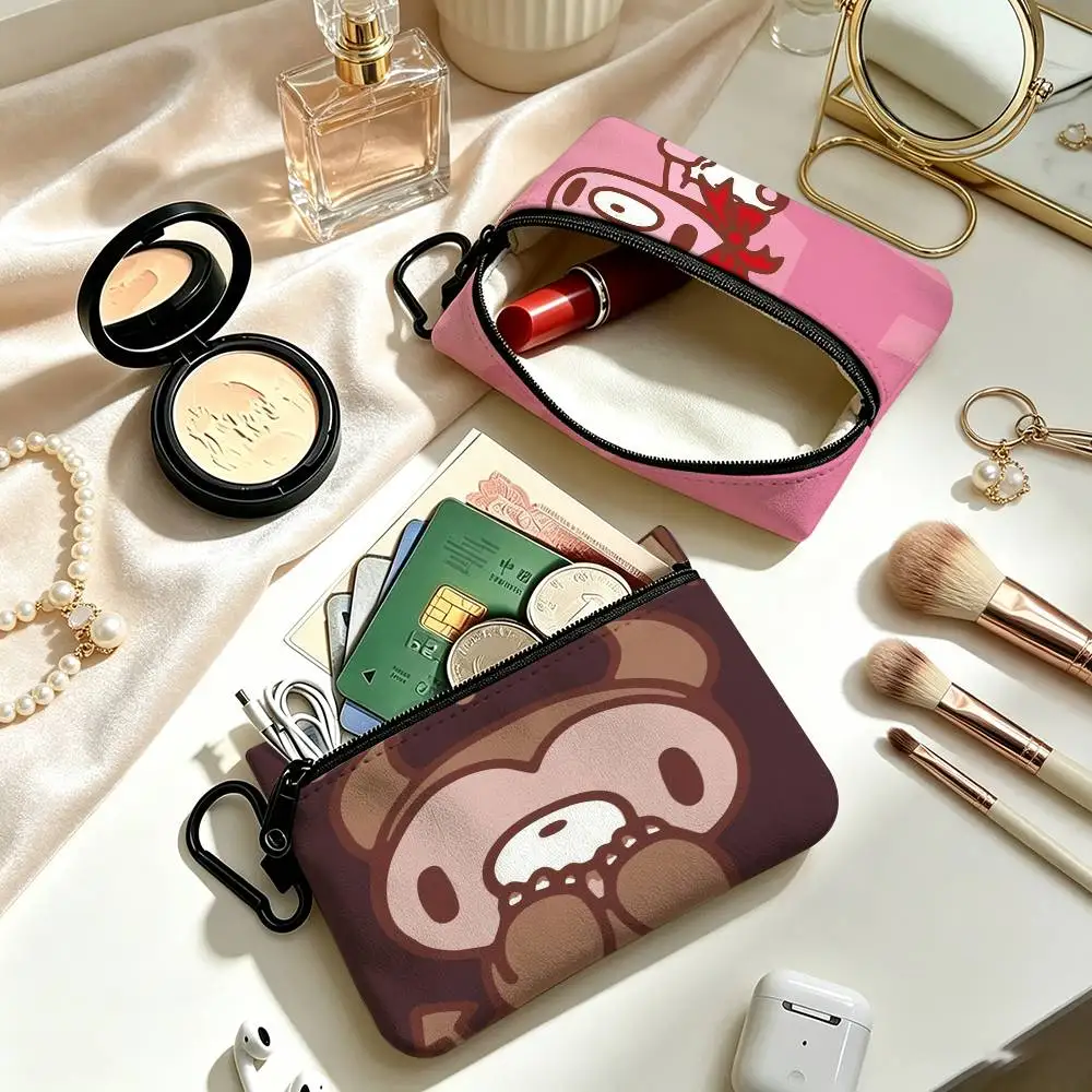 Fun G-Gloomy B-Bear POSTER   Lightweight Oxford Fabric Coin Purse Carabiner Hook Design Mini Card Key Organizer Bag