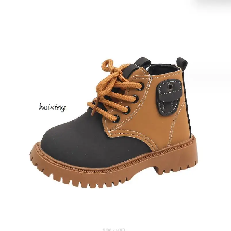Skórzane buty dziecięce buty dla chłopców wiosna jesień buty dziecięce moda maluch ciepłe buty zimowe buty dziewczęce do szkoły