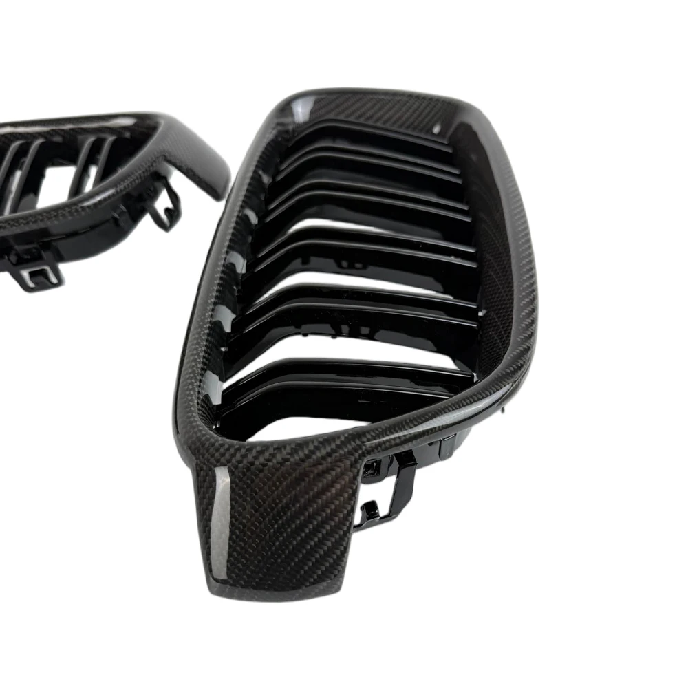 F30 Grille, Real Carbon Fiber Framed Bumper Grill for 2012 - 2018 BMW 3 Series F30 Sedan F31 Estate 320i 325i 330i 335i M340i