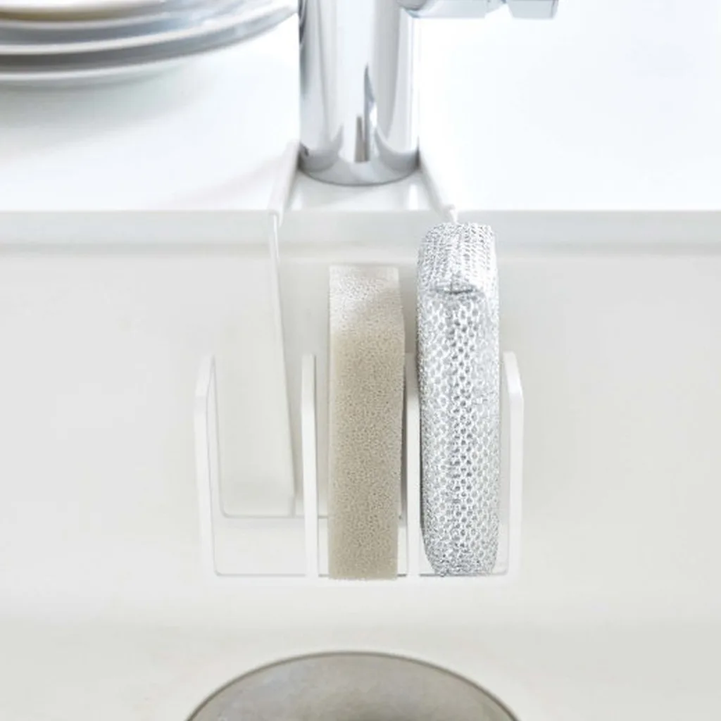 Sink Drain Rack Rust-Resistant Steel Hanging Rack 3-Tier Storage Rack Minimalist Kitchen Faucet Sponge Holder For Sink Edge