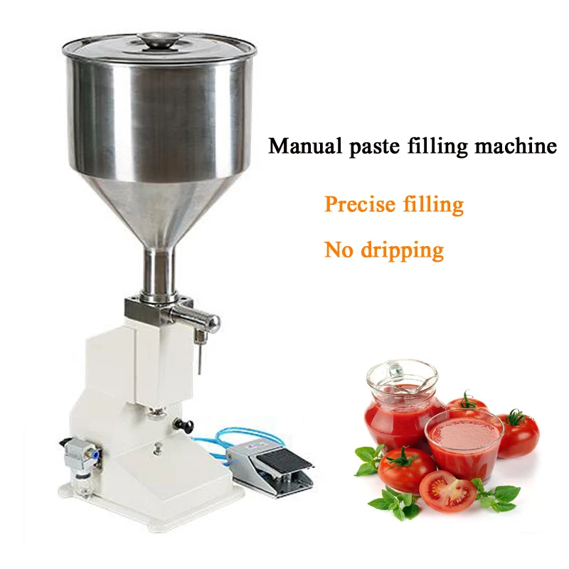 Manual Honey Filling Machine Liquid Paste Oil Filler Nail Polish Shampoo Filler Packaging Machine 5-50ml for Cream Cosmetic