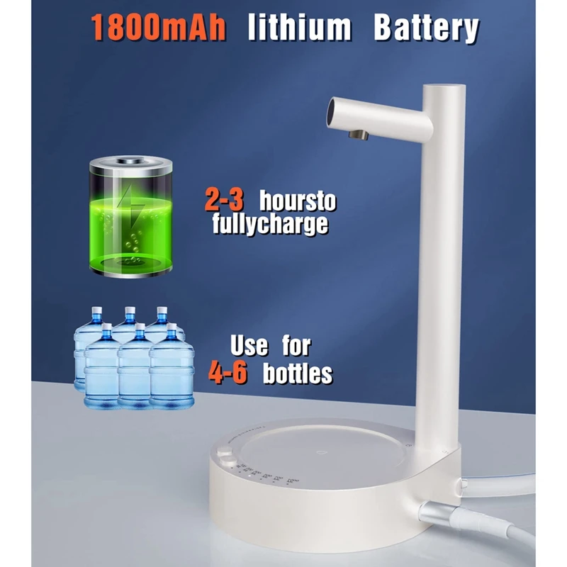 Inteligentny dozownik butelki na wodę USB automatyczna pompa butelki na wodę butelki na wodę do butelek o pojemności 5 galonów i uniwersalnych