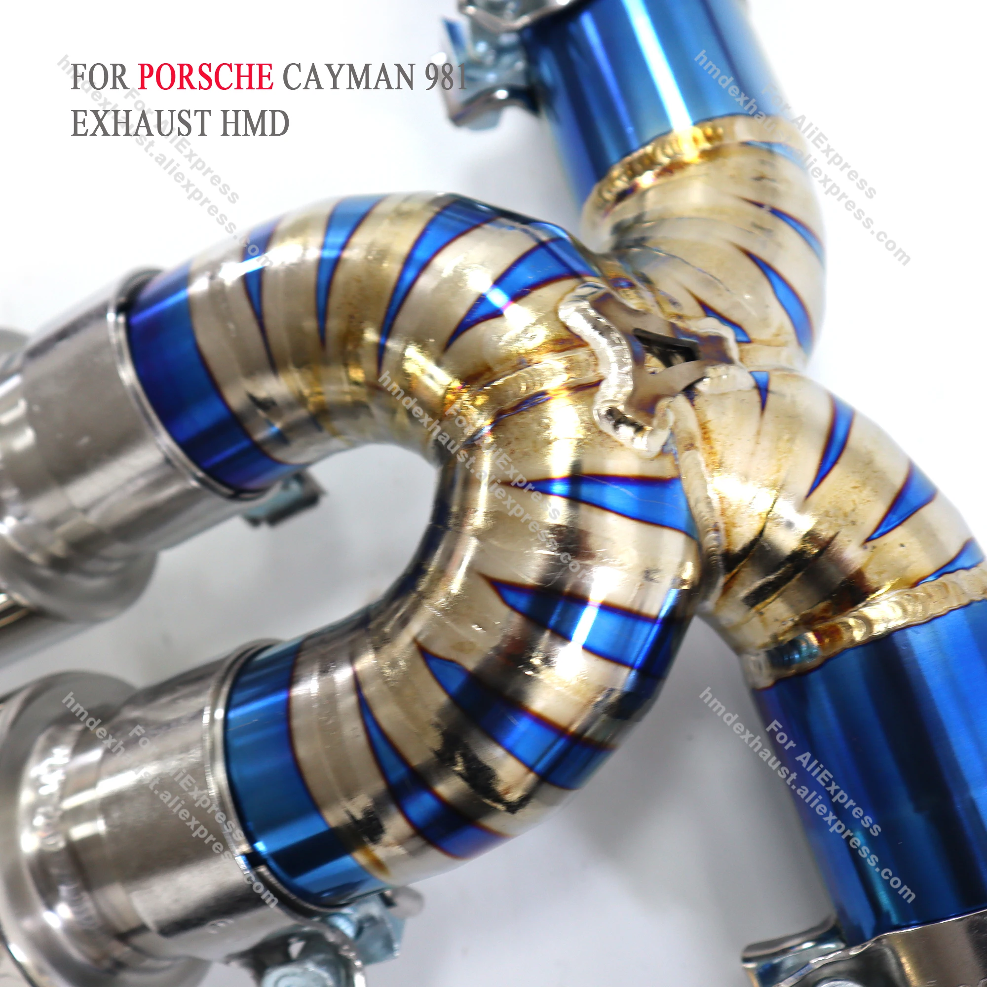 

High Quality Catback For Porsche Cayman 981 Titanium Alloy Tips Exhaust System Non-destructive Installation Racing Pipe HMD