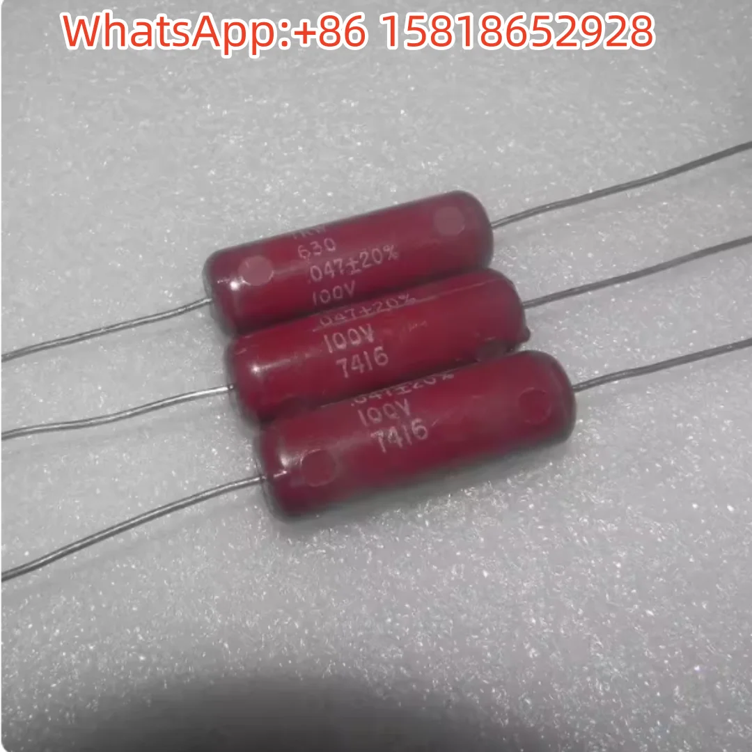 5pcs American Antique TRW Red Beauty 100V 0.047UF 473M Axial Hi-Fi Coupling Guitar Film Capacitor