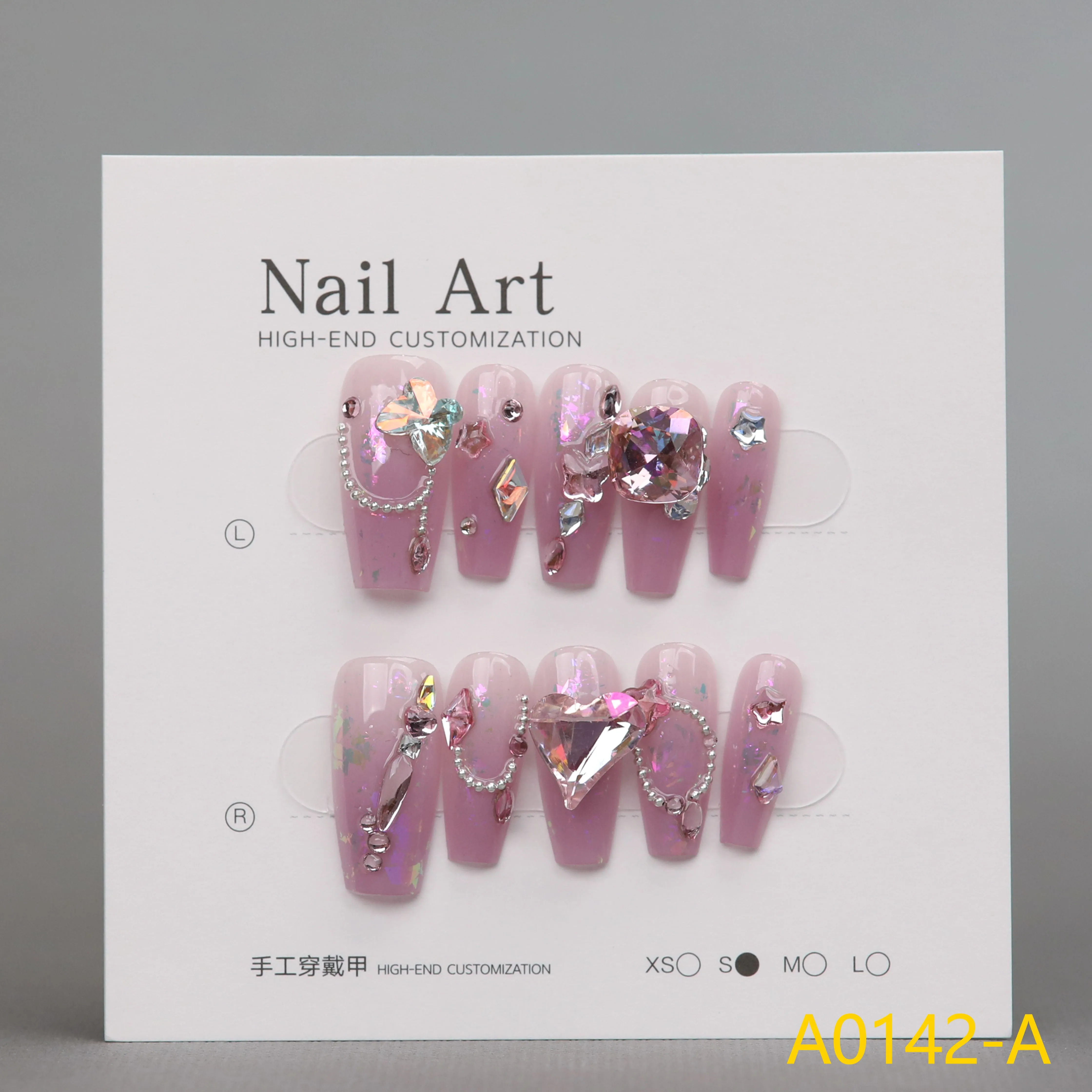 Medium Size 10pcs removeable Handmade Nail Wearing 2024 Advanced New Wearable Nail Manicure Hand made Nail Patch