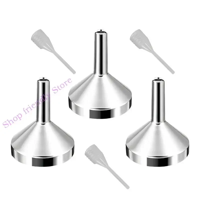 3 Pcs Metal Funnel Liquid Transfer Funnel Funnel for Liquids Cosmetics