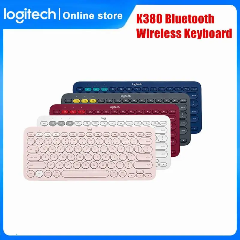 

Logitech K380 Multi-Device Bluetooth Wireless Keyboard Convenient Thin Portable Office Keyboard For PC Windows MacOS Android IOS