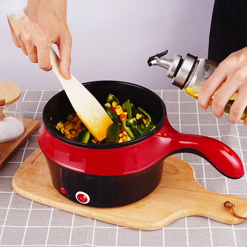 Cooker Hot Pot Mini Non-stick Food Noodle Cooking Skillet Egg Steamer Soup Heater Pot Frying Pan EU