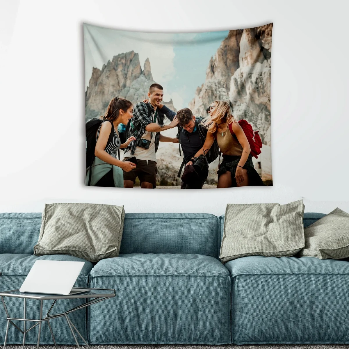 A personalized custom tapestry—unique home decor suitable for birthdays, weddings, Halloween, Christmas, and parties. view 4