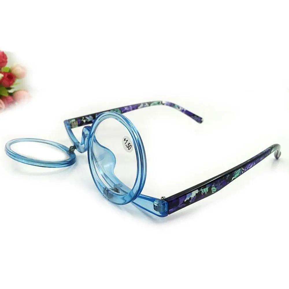 Woman Vision Care +1.00~+4.0 Diopter Rotating Makeup Reading Glasses Folding Eyeglasses Cosmetic Glasses Magnifying Glasses