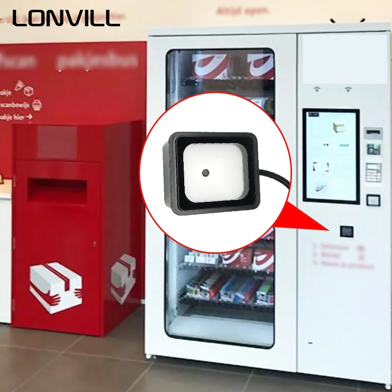 LONVILL Outdoor Waterproof Beverage Vending Machine Multiple Interface Embedded Barcode Scanner