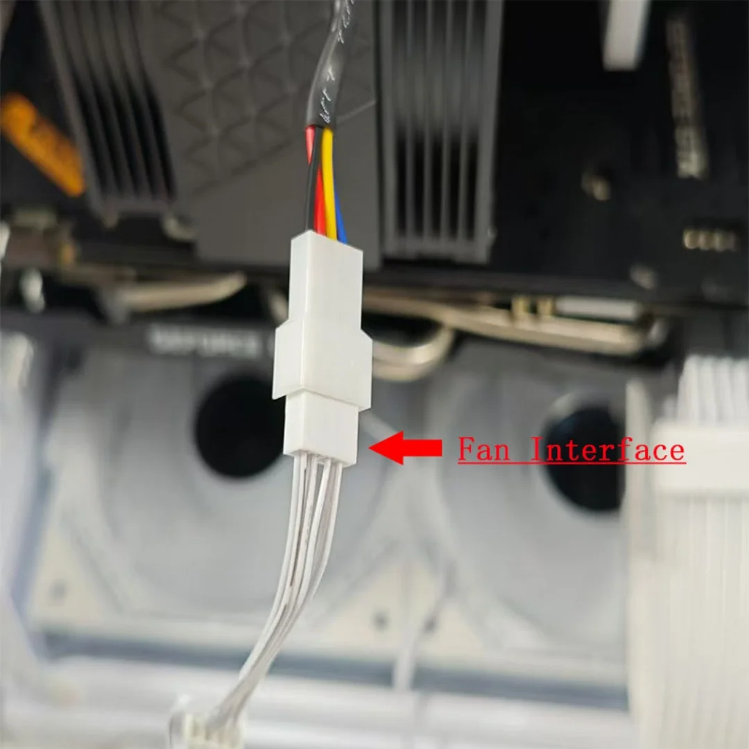 CX FUTRUE Computer Cooling Fan Expansion Cable ABS, 3PIN Interface * 1+4PIN Interface * 1, Suitable For Expanding Fan Data Cable