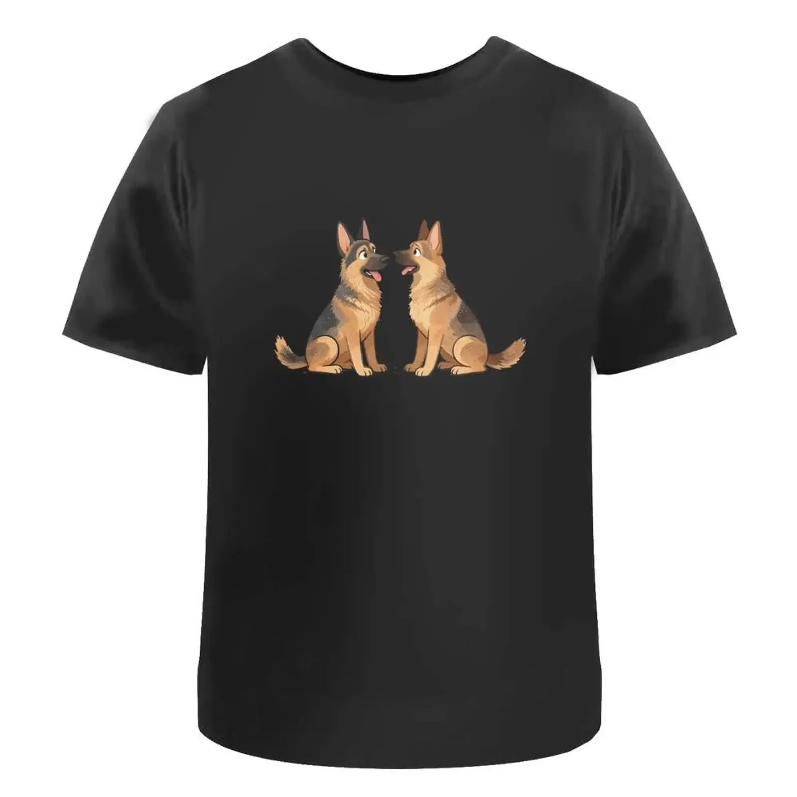 'German Shepherd Pair' T Shirt 100 Cotton S XXL TA060643 vintage Washed Stylish homme graphic Soft Casual streetwear Slightly
