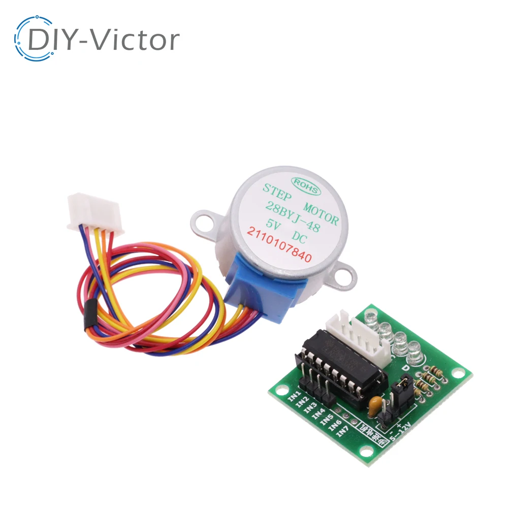 5V 4-Phase 28BYJ-48 DC Gear Step Stepper Motor+ULN2003 Driver Board ULN2003 PIC MCU DIY