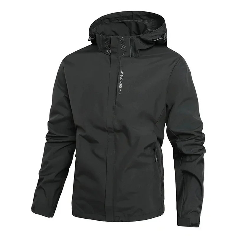 

Spring Autumn New Men Casual Jacket Men Outdoor Windproof Waterproof Tactical Jacket Coat Detachable Hat Jackets Male M-5XL
