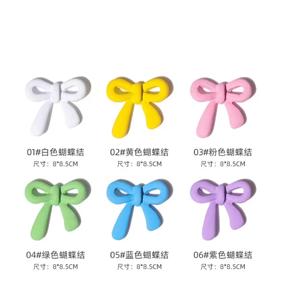 10pcs/lot Cute 3D Alloy spray painting Bow Nail Art Charms Japanese colors Bowknot Ribbon Nail Art Decorations