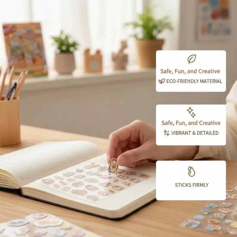 

50Scenes In 1 Box Miniature Scene Landscape Stickers Three-Dimensional House Stickers Toys Girls Birthday Gifts