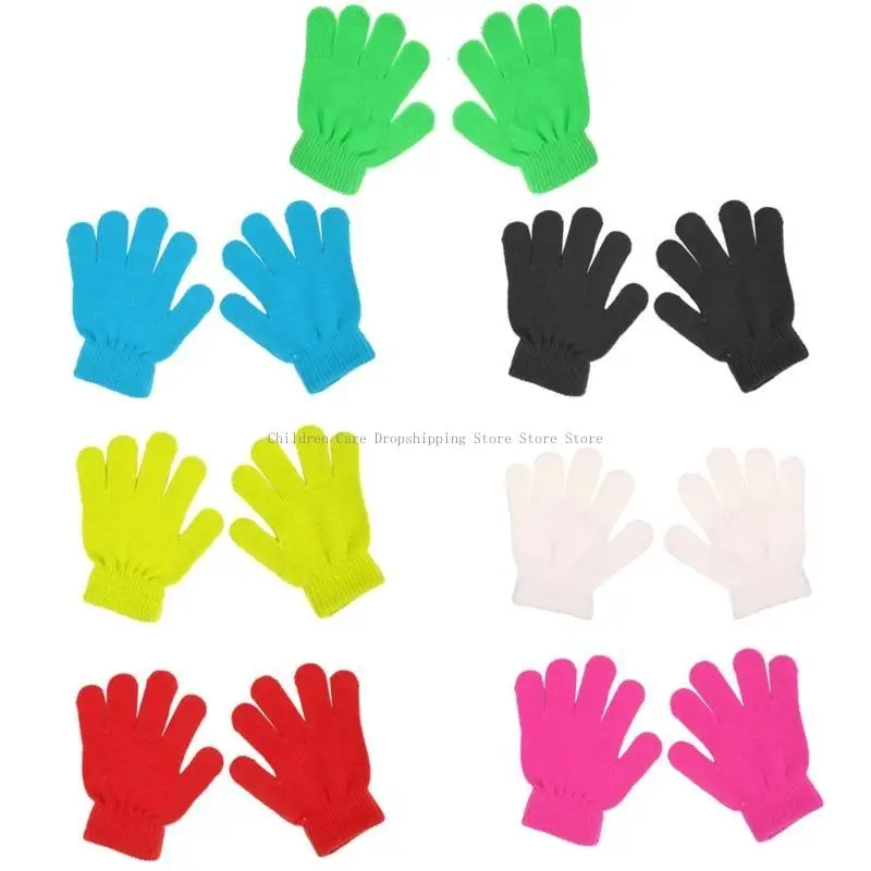 

Newborn Baby Mittens Infant Toddler Gloves Sever Colors Basic Winter Accessories No Scratch Mittens Acrylic Gloves