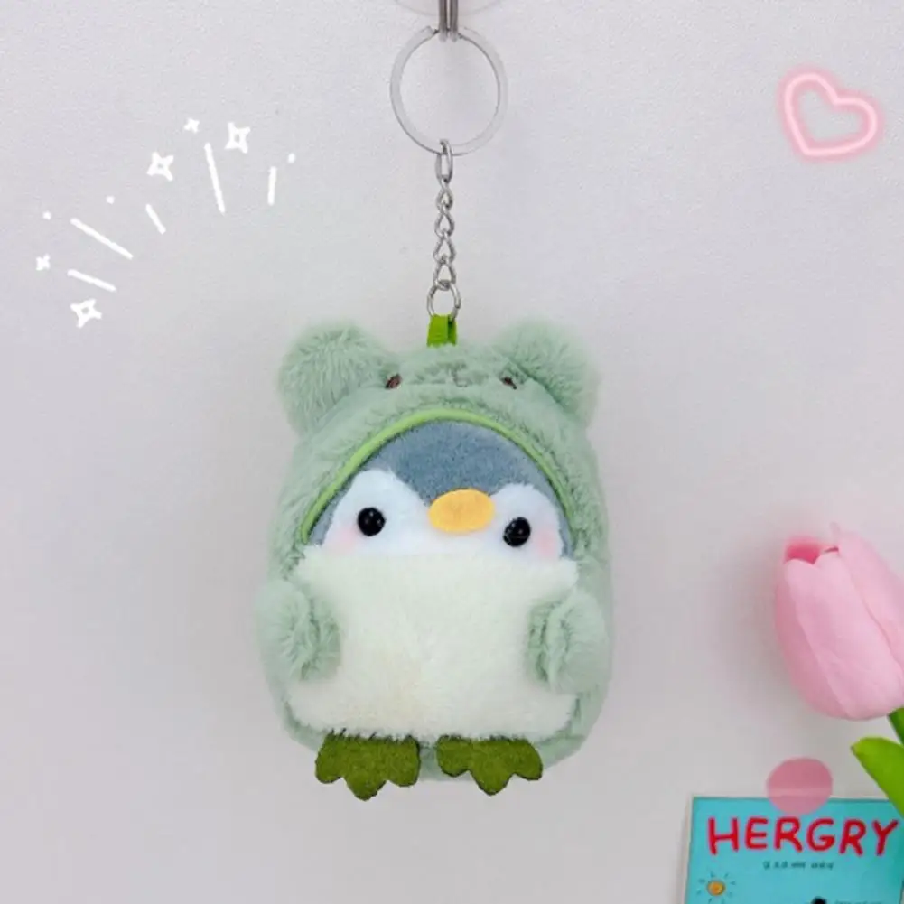 Penguin Doll Pendant Plush Stuff Toy Cartoon Animal Keychain School Bag Shoulder Bag Decoration Pendant Keyring Key Holder