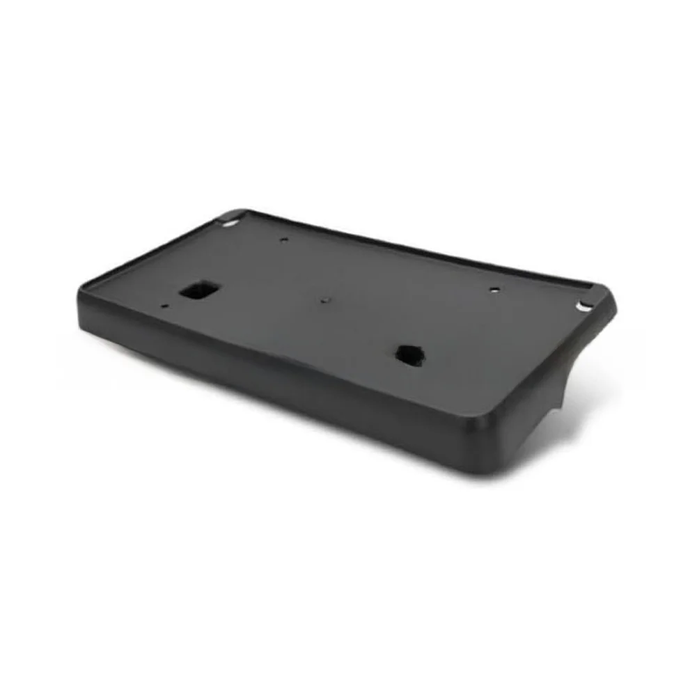 Car License Mount Black Front License Plate Bracket Matte Black Finish High-Strength ABS Direct Fit Replacement