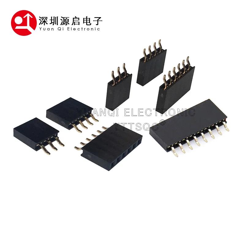 10PCS SMT SMD 2/3/4/5/6/7/8/9/40 PIN Single Row Right Angle FEMALE PIN HEADER 2.54MM PITCH Strip Connector Socket 4P/5P/6P/8P/9P