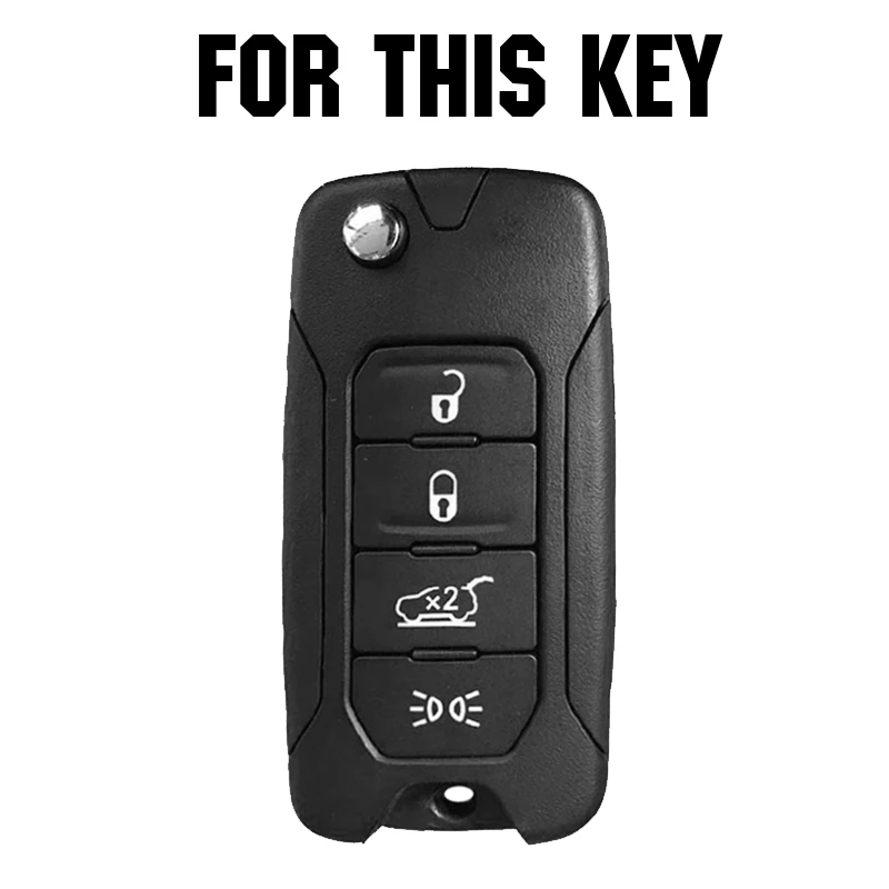 AX For JEEP RENEGADE 2015 2016 2017 2018 2019 2020 2021 Skin Holder Protector 4 Button Silicone Car Remote Key Fob Cover Case