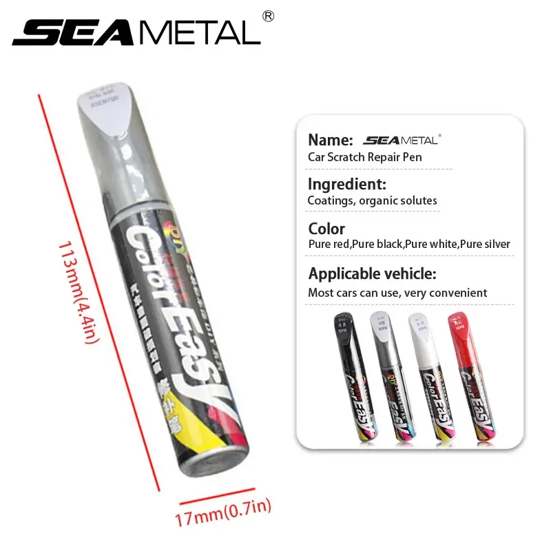 Auto repaint pen white Black Silver Red Scratch repair artifact, point paint repaint special genuine