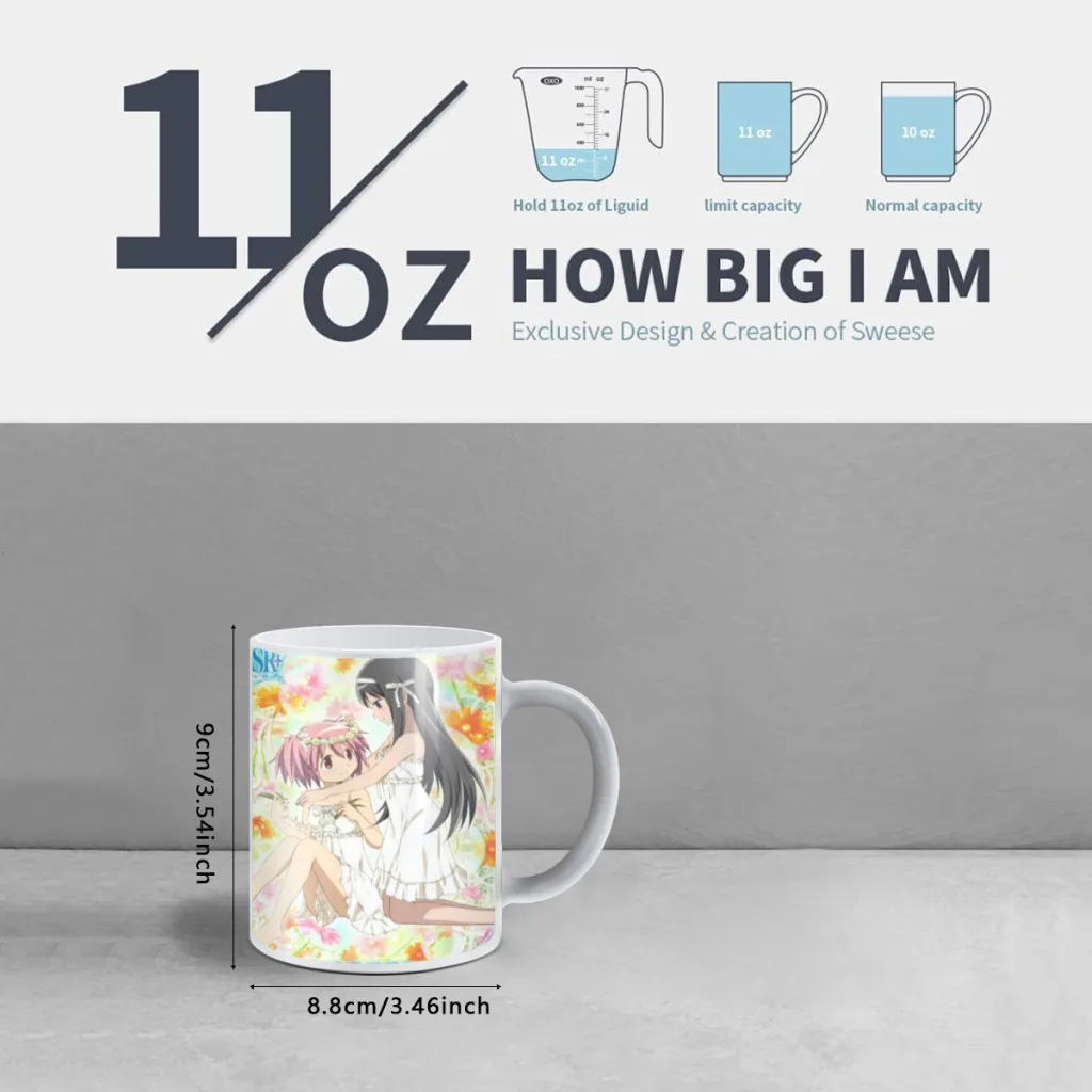 Puella Magi Madoka Magica Tea Coffee Mugs  Thermal Color-changing Cups 11OZ Ceramic Milk Cup Birthday gift