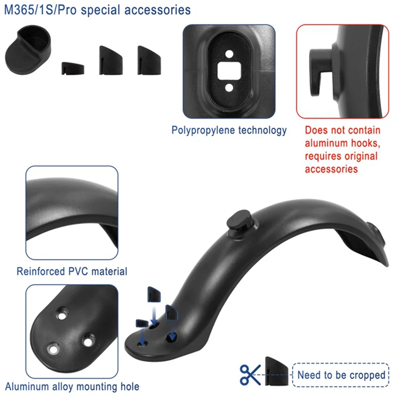 

New Arrival Modified 10-Inch Heightened For Xiaomi Electric Scooter Rear Fender Set Pro 1S Tail Light Front Fender Replacement