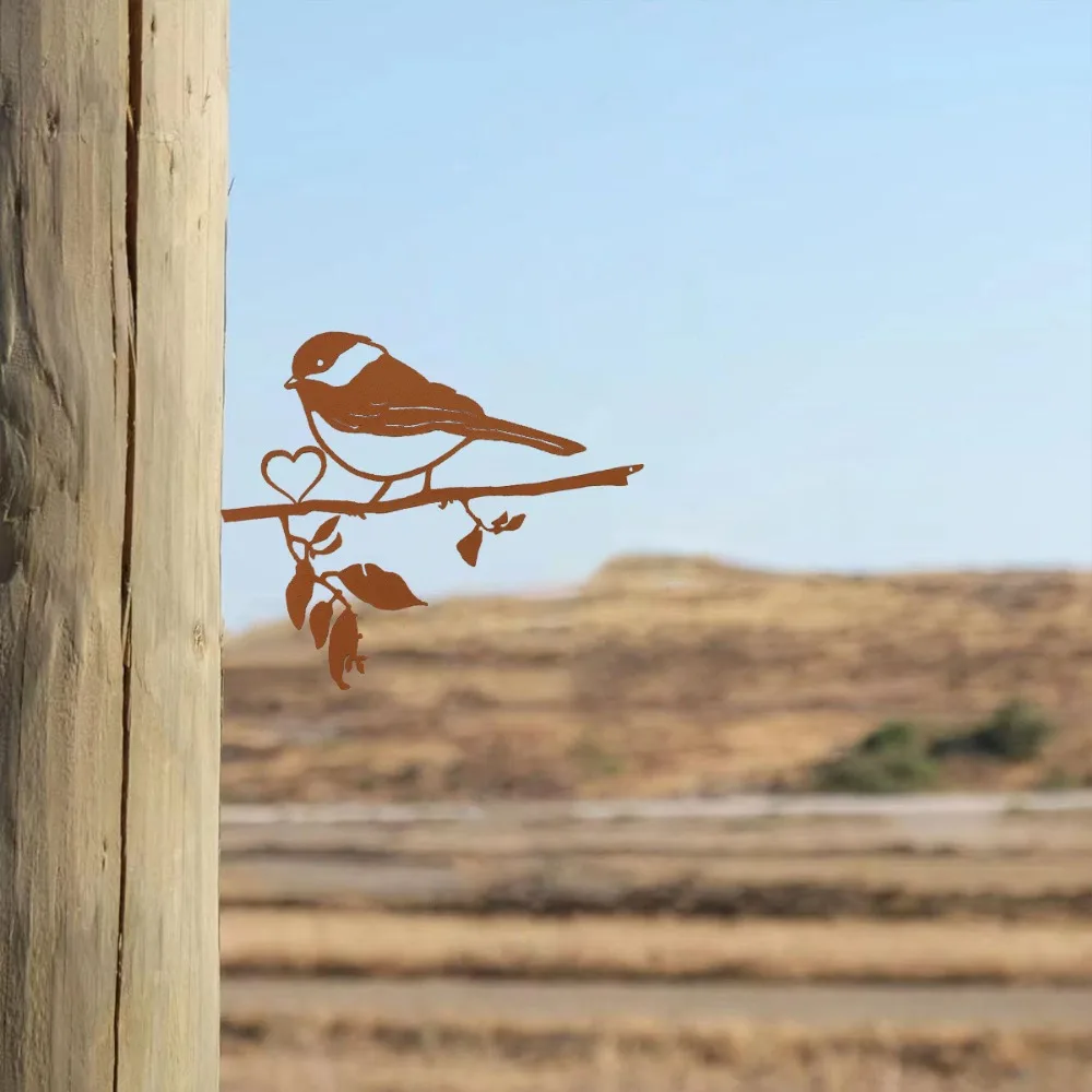Bird on Branch Metal Iron Silhouette Wall Art - A Piece of Art to Make Your Home SpecialCollectible Figurines.