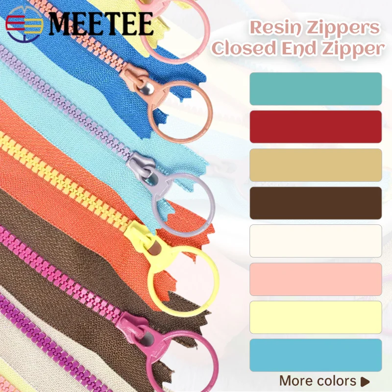 

10Pcs 3# Resin Zippers 15-40cm Close-End Zipper Pants Jeans Closure Zips Pocket Pencilcase Zip Repair Kits Sewing Accessories