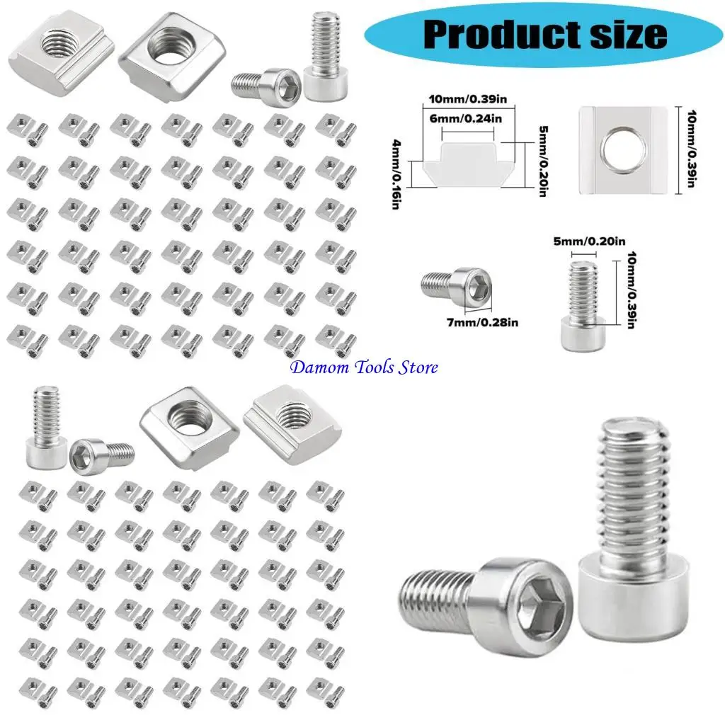 

57BE Accuracy Machined 5mm Slotted Nut with Coating Furniture Assembly Hardware for Furniture Machinery & DIY Projects