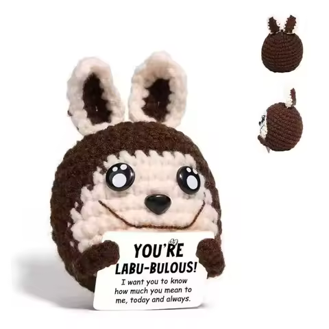 Handicrafts Funny Positive Emotional Support Cute Crochet Handmade ornaments DIY Positive Card Cheer Up Funny Gifts Best Friend