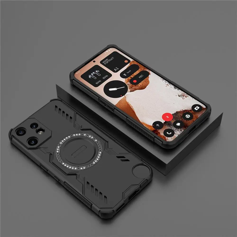 Rüstung Schützende Wärmeableitung Telefon Fall Für Nothing Phone 2 3A Pro Abdeckung Magnetische Stoßfest Shell Fundas