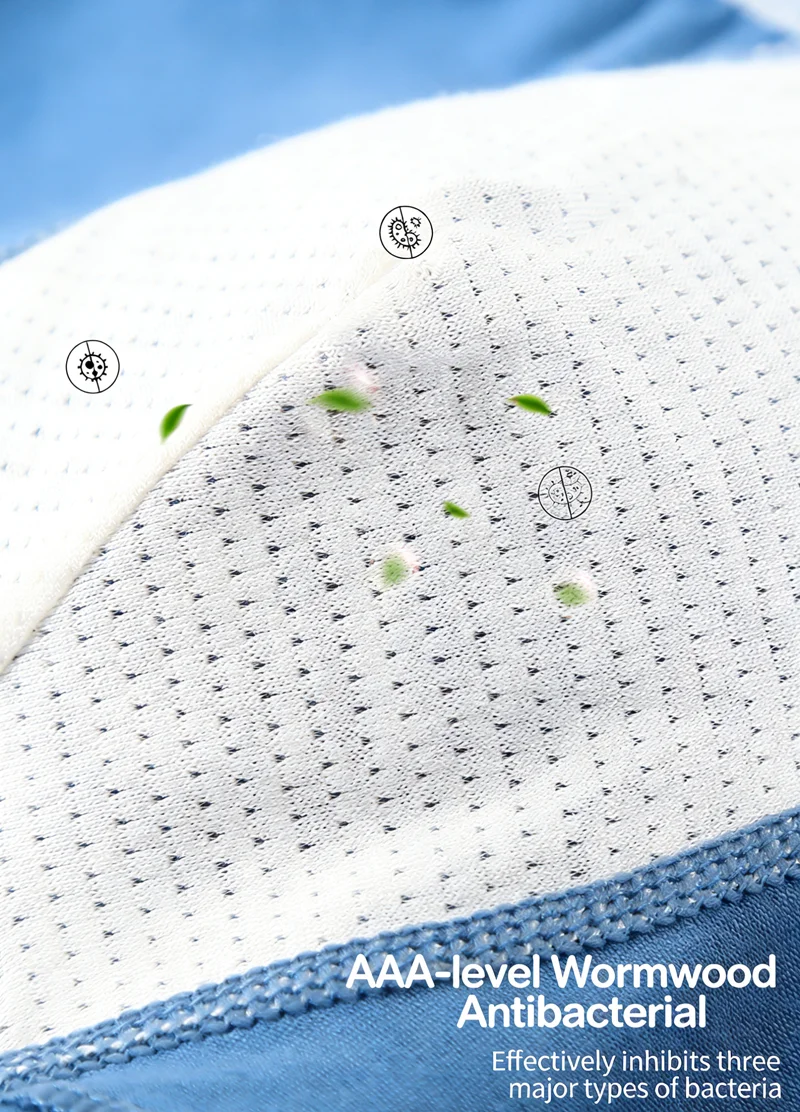 Jungenunterwäsche aus Baumwolle mit flachem Eckdesign, Astronauten- und Baufahrzeug-Motiv, blau-grün-weiße Farbe, Panda-Höschen, Kinderkleidung – Detail 8