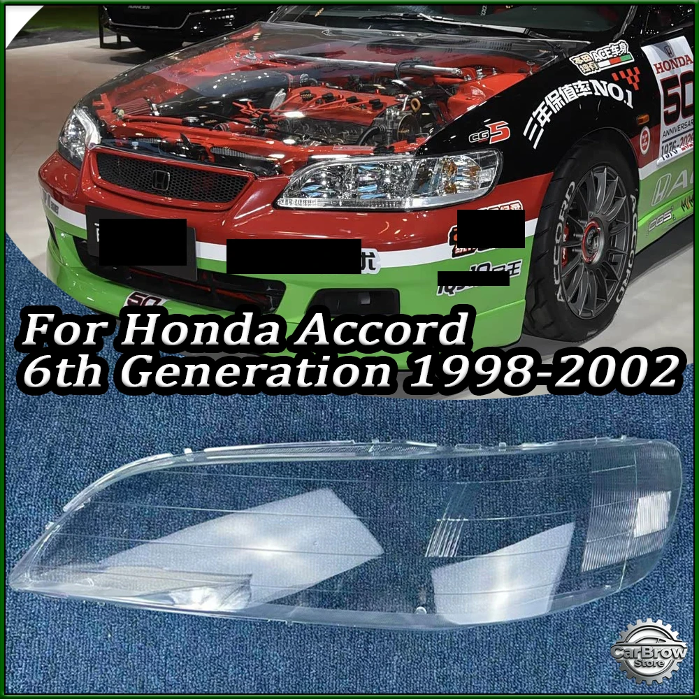 For Honda Accord ( 6th Generation ) 1998 1999 2000 2001 Headlight Shell Mask Transparent Headlamp Cover Lampshdade Plexiglass