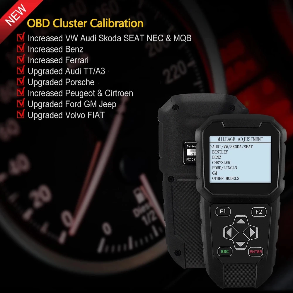 OBDPROG MT401 Cluster Correction Tool OBD2 Scanner Cluster Adjust Diagnose Cluster Reset Diagnostic Tools Cluster Calibration