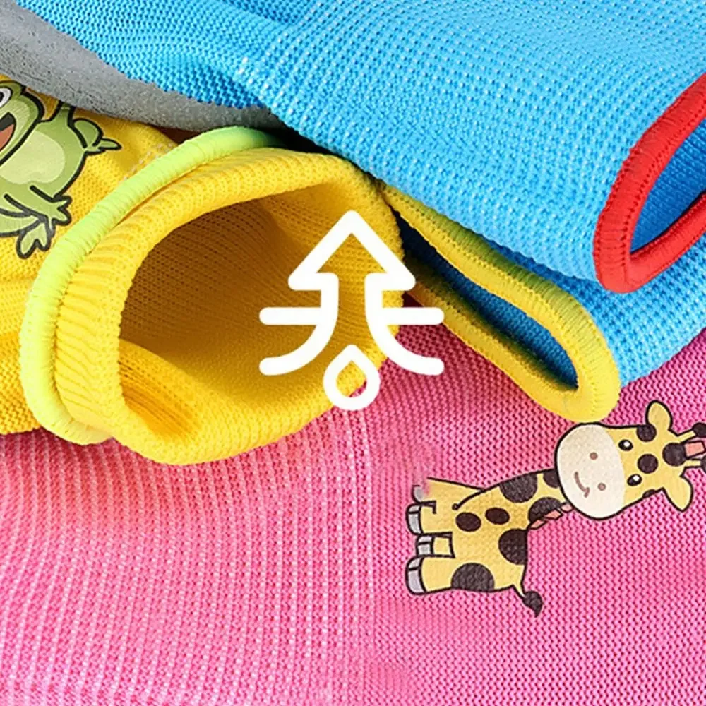 Guantes Protectores de animales de dibujos animados para acampar, guantes de trabajo multiusos para niños, guantes de jardinería de seguridad engrosada, rosa, azul, amarillo