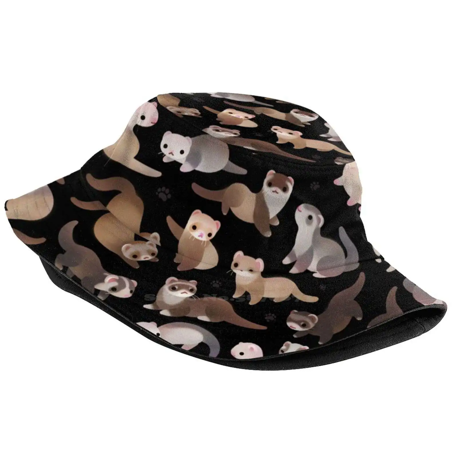 Ferret - Dark Outdoor Sun Fishing Panama Hats Weasel Sable Ferret Sable Mitt Albino Ferret Milkmouth Ferret Dark Eyed White